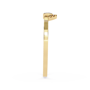 Anillo de diamante cultivado en laboratorio de corte Marquesa minimalista delicado, banda de boda de oro amarillo de 10K para uso diario de mujer, joyería fina - Product Image 4