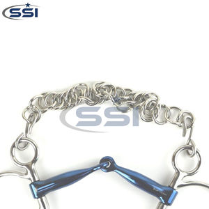 Bocado de Caballo de Acero Inoxidable de Primera Calidad con Cadena de Eslabones Simples, Equipo Personalizado para Carreras y Entrenamiento - Product Image 4