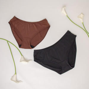 กางเกงในบิกินี่แบบลำลองสำหรับผู้หญิงสำหรับทุกวันมีผ้าไนลอนยืดได้สี่ทางผ้าสแปนเด็กซ์เทคโนโลยีถักโลโก้เอว - Product Image 2