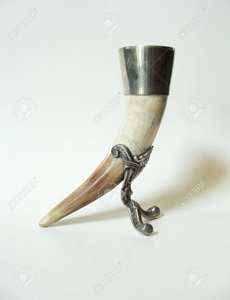 Cuerno para beber vikingo de nuevo diseño de artesanías naturales indias de alta calidad con soporte Cuerno natural decorativo de la India - Product Image 3