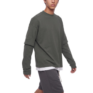 Unisex 100% Cotton Enzyme Washed Color Block T-Shirt 240 GSM Silk Screen Printed - Product Image 5