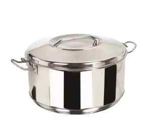 Casserole ronde élégante à double paroi en bois durable et acier inoxydable avec matériau en verre pour chaque occasion de repas - Product Image 4