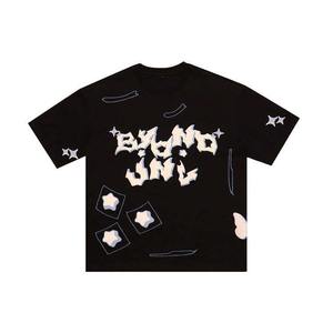 T-shirt en coton satiné lavé à l'acide de haute qualité Style vintage surdimensionné couleur unie anti-rides fabriqué au Pakistan Stock en vrac - Product Image 1