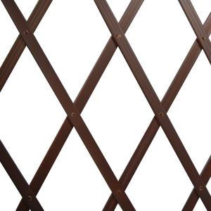 Traliccio da arrampicata in plastica in PVC allungabile 100x200 cm in verde marrone e bianco per recinzioni e cancelli da giardino e terrazza - Product Image 1