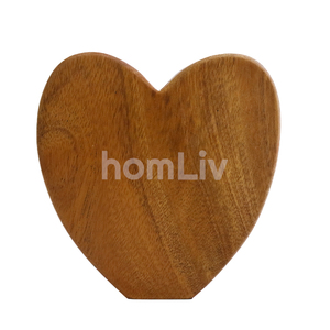 Vase à fleurs en forme de cœur en bois d'acajou naturel fait main, centre de table en bois massif durable, décoration - Product Image 4