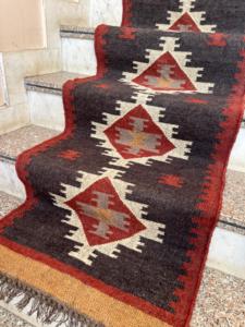 พรมปอกระเจาขนสัตว์งานแฮนด์เมดลายปักลายดอกไม้เสื่อพรมสำหรับบ้านห้องนั่งเล่นสวนโรงแรมดีไซน์ใหม่ - Product Image 6