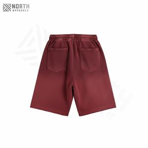 Pantalones Cortos de Hombre de Cintura Media, Estilo Vintage, Lavado Ácido, Secado Rápido, de Lona Gruesa Lavada, Poliéster/Algodón, con Logotipo Personalizado, Ropa Urbana, Verano 2025 - Product Image 2