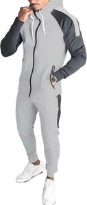 High Quality Cotton Tracksuit for <b>Men</b> Winter Oversized Pullover <b>Hoodie</b> & Sweatpants Solid Pattern Custom Printed - Product Image 2