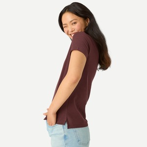 Vente en gros de t-shirts en coton pour femmes doux et durables personnalisés 2025 pour un style confortable et une tenue durable - Product Image 2