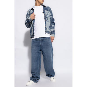 แจ็คเก็ตยีนส์ผู้ชายสไตล์วินเทจ ยี่ห้อ Casual Manufacturer สำหรับฤดูหนาว ผ้าฝ้ายหนานุ่ม ทรงโอเวอร์ไซส์ สีซีดแบบซันเฟด - Product Image 2