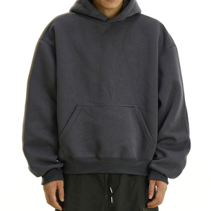 Alta calidad de los hombres de ajuste holgado con capucha de algodón grueso polar estilo holgado ropa informal al por mayor - Product Image 4