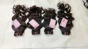 เครื่องมัดผมเรมี่ดิบของอินเดีย10-32นิ้วเครื่องจัดแนวหนังกำพร้าแบบตรง/เป็นลอน/หยิกทำจากธรรมชาติมีสองสี - Product Image 6