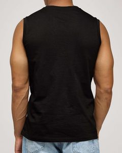 <b>Men</b> Casual Sleeveless Tank <b>Top</b> Gym Fitness <b>Muscle</b> Shirt Breathable Quick Dry Washed Cotton Blend Athletic Workout for Training - Product Image 4