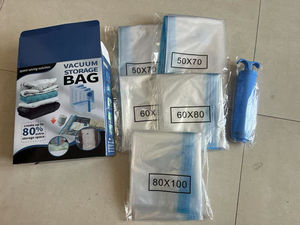 Borsa di stoccaggio blu trasparente <span class=keywords><strong>per</strong></span> la compressione <span class=keywords><strong>sottovuoto</strong></span> borsa <span class=keywords><strong>per</strong></span> la conservazione all'ingrosso della trapunta <span class=keywords><strong>per</strong></span> vestiti - Product Image 6