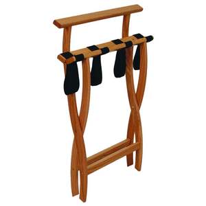 Portaequipajes de madera duradero para dormitorios que ofrece estabilidad y resistencia para bolsas de viaje y equipaje pesados - Product Image 2