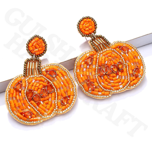 Pendientes Bordados Hechos a Mano con Formas Únicas Multicolores - Joyería de Temática Náutica con Tela de Algodón, Tamaño Personalizable - Product Image 5