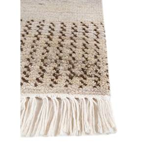 Alfombra Afgana de Lana Tejida a Mano, Color Marfil Sólido, Rectangular, con Patrón Abstracto, para Sala de Estar, Uso Doméstico, Ia-1848 - Product Image 4