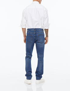 Vaqueros de mezclilla para hombre con bordado hip hop a la moda, impresión personalizada en serigrafía, transpirables y de corte recto. - Product Image 2