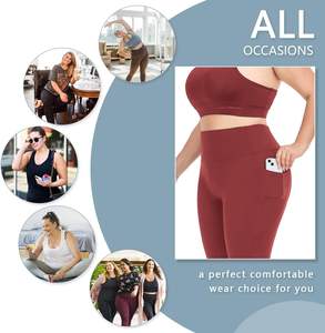 Mallas de yoga ligeras de alta calidad con logotipo impreso personalizado para mujer hechas en fábrica con alta comodidad calidad confiable tarifas bajas - Product Image 4