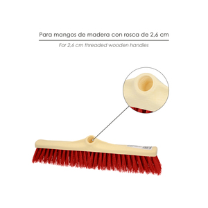 Brosse de balayage industrielle avec fibres en PVC souple. Support en polypropylène 50 cm. (Manche non inclus) - Product Image 4