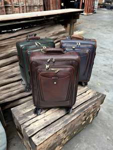 Valise de voyage unisexe en cuir véritable, design de qualité, sangle facilement réglable, fermeture éclair, style tendance pour femme, valises pour homme - Product Image 3