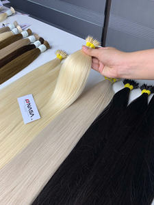 Extensions de cheveux en micro-anneaux Nano Ring Tip, 100% cheveux vierges vietnamiens, qualité supérieure, couleur platine - Product Image 4