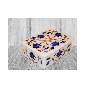 Boîte à bijoux élégante en marbre MOP Work Emballage personnalisé d'excellente qualité pour souvenirs précieux - Product Image 1