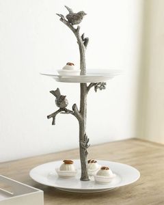 แท่นวางเค้กอลูมิเนียมหล่อสีเงินขัดเงาเครื่องใช้บนโต๊ะอาหารอุปกรณ์ตกแต่งบ้านสำหรับงานเลี้ยงงานแต่งงาน - Product Image 1