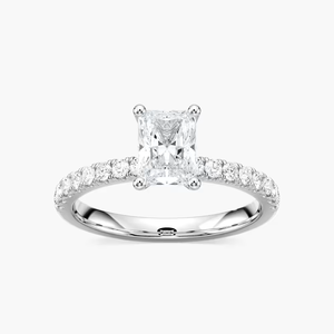 Anillo de Compromiso con Diamante Cultivado en Laboratorio de Corte Radiante de 1.20 CTW, Certificado IGI, Oro Sólido de 14K - Product Image 2