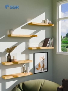 ชั้นวางไม้อะคาเซียแบบชนบทแบบซ่อนซ่อนอยู่ชั้นวางติดผนังทำจากไม้อะคาเซียแบบอเนกประสงค์ทันสมัยเป็นมิตรกับสิ่งแวดล้อม - Product Image 2