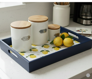 Plateau en laque de style moderne artisanal, plateau de service rectangulaire en laque, plateau en laque de qualité supérieure - Product Image 4