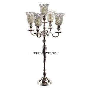 Candelabros de decoración de centro de mesa de boda y eventos con 5 brazos de aspecto elegante de Metal de primera calidad con recubrimiento en polvo de Color negro - Product Image 4