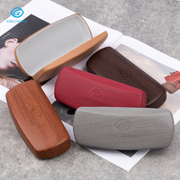 Étui à lunettes simulé Texture en bois de haute qualité boîte de rangement de lunettes Portable exquise