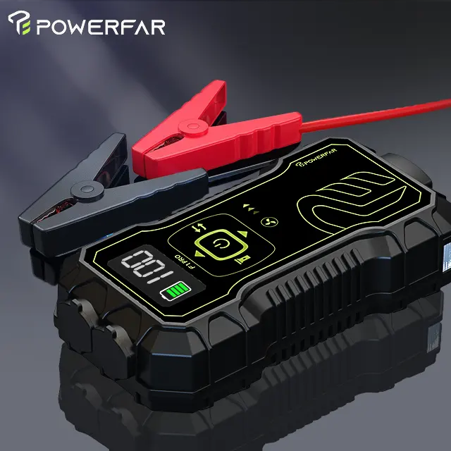 Powerfar 새로운 피크 2800A 공기 펌프 및 자동차 비상 시작 점퍼 장치 자동차 비상 시작 공기 압축기