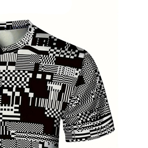 Camiseta atlética Tela de poliéster de alta elasticidad El mejor material Manga corta Hombres Fitness Wear Camisetas - Product Image 3