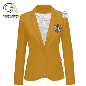 Chaqueta Elegante Bordada para Mujer de la Hermandad Sigma Gamma Rho, Chaqueta de Negocios al por Mayor, Abrigo de Poliéster y Algodón de Primera Calidad Griega - Product Image 1
