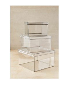 Caja acrílica transparente redonda multicapa Contenedor de almacenamiento de 3 capas Regalo en Eid Mubarak - Product Image 2