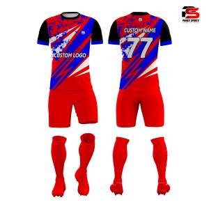 Maillot de football d'entraînement d'équipe de club avec logo personnalisé uniforme unisexe à manches courtes 100% polyester respirant à séchage rapide léger - Product Image 2