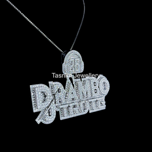 Joyería Unisex de Hip Hop, Plata de Ley, Chapado en Oro de 10K, Personalizada con Moissanita VVS, Estilo Cubano, para Fiestas, Cristiana - Product Image 4