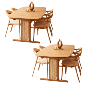 Juego de restaurante de madera ecológico, muebles de restaurante y comedor, juego de comedor con muchas sillas fabricadas en Indonesia - Product Image 1