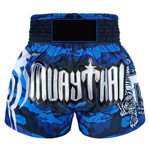 Pantalones cortos de Muay Thai cómodos con logotipo personalizado Oem de alta calidad, ropa de calle, pantalones cortos de boxeo Mma para hombres, pantalones cortos personalizados de Muay Thai - Product Image 1