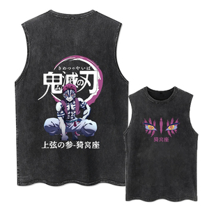 Nuevo elegante al por mayor de alta calidad vintage ácido lavado chaleco 275g algodón personalizado hombres camiseta sin mangas - Product Image 6