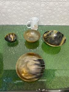 Luxe fait à la main véritable corne de boeuf salade riz soupe bol moderne indien Animal Style conceptions écologique artisanat naturel pour la décoration intérieure - Product Image 3