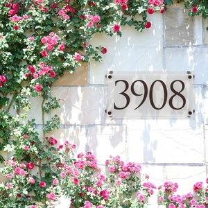 Plaques de numéro de porte gravées en cristal givré, numéros de maison personnalisés, signes, Plaques d'adresse pour maison - Product Image 1