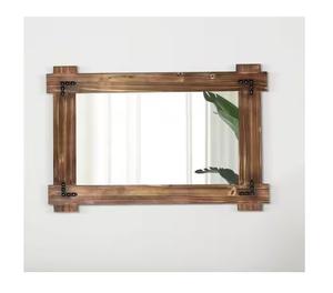 Modern <b>square</b> Wooden Wall <b>Mirrors</b> with Elegant Patterned Glass Affordable Home Decor Ideal Home Decor in Wholesale Cheap Prices - Product Image 2