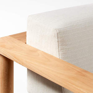 Mobilier moderne en bois massif avec coussin Canapé à siège unique avec cadre en bois de teck Mobilier d'extérieur - Product Image 6
