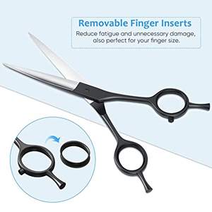 Ensemble de ciseaux de coupe de cheveux professionnels pour hommes/femmes Kit de ciseaux amincissants rasoir bord dents mélange coupe de cheveux coupe ciseaux - Product Image 5