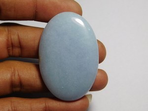 100% Naturel Véritable Angelite Cabochon Pierres Précieuses Forme De Coupe Ovale Pierres Précieuses De Bijoux À Vendre aux Prix De Gros En Vrac OEM - Product Image 4