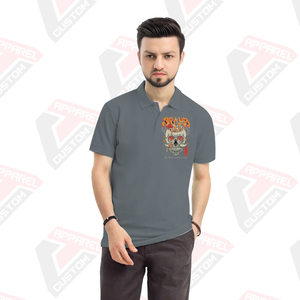 เสื้อโปโลผู้ชายแบบพรีเมี่ยมสำหรับใส่สบายมีสไตล์เป็นมิตรกับสิ่งแวดล้อมผ้าสำหรับปักผ้าบาติกผ้าลูกฟูกผ้ายีนส์ฤดูร้อน - Product Image 3