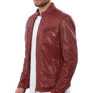 2025 nueva calidad forro impreso estilo hombres chaquetas de cuero de talla grande venta al por mayor chaqueta de cuero Fort hombres 2025 - Product Image 1